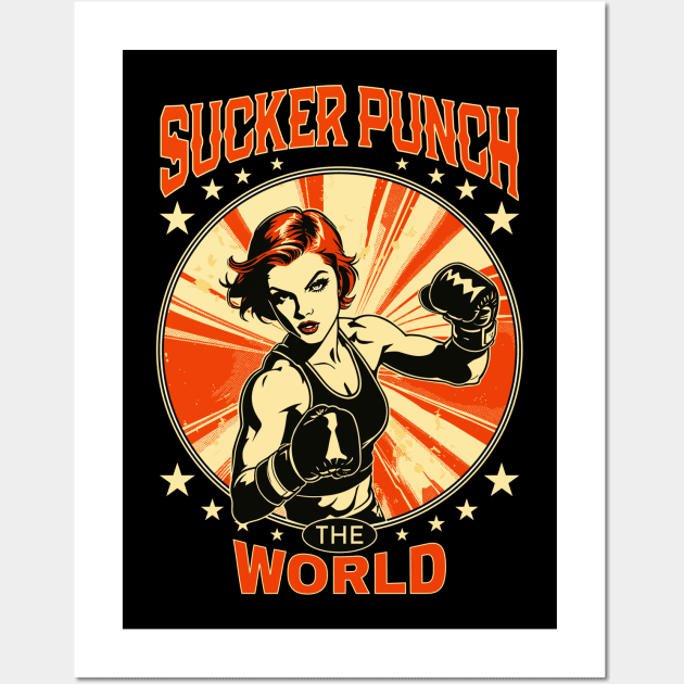 Sucker Punch the World Wall Art by SunGraphicsLab